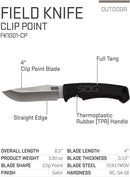 SOG Faca de sobrevivência com bainha – Faca de campo com lâmina fixa