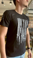 T-SHIRT - Camisa tática EUA Flag Arms - Team Six Brasil