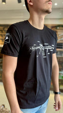 T-SHIRT - Camisa tática Fuzil Parts Secret box - Team Six Brasil